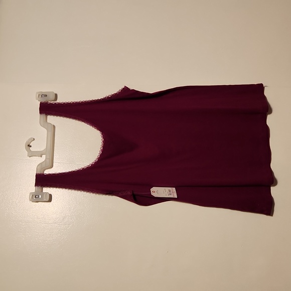 St. John's Bay Tank Scoop Color/Berry Purple size 1X - Picture 2 of 6